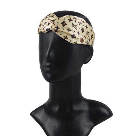 louis vuitton silk headband|louis vuitton head band.